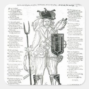 Sticker Carré Le soldat irlandais anglais, avec la nouvelle