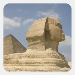 Sticker Carré Le Sphinx, Giza, Al Jizah, Egypte