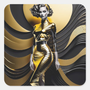 Sticker Carré Le style art minimaliste de la mode est à propos d