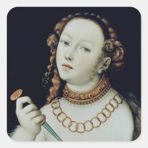 Sticker Carré Le suicide de Lucretia, 1538