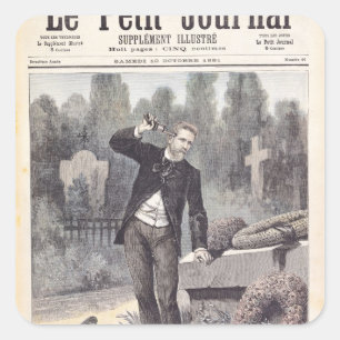 Sticker Carré Le suicide du général Georges Ernest