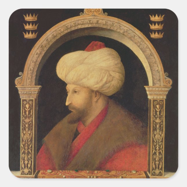 Sticker Carré Le Sultan Mehmet II 1480 (Devant)
