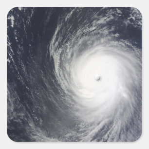 Sticker Carré Le Super Typhoon Melor survole l'océan Pacifique