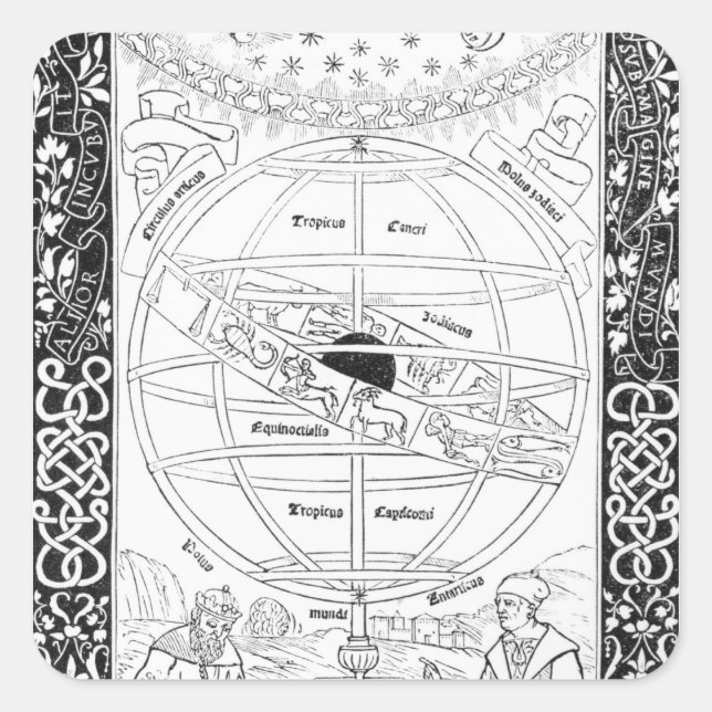 Sticker Carré Le système de Ptolémée (Devant)