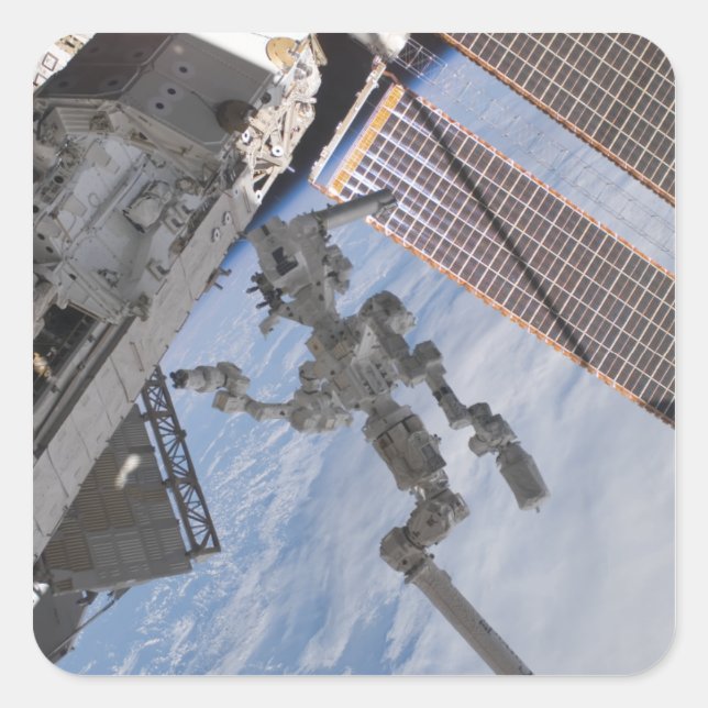 Sticker Carré Le système robotique Dextre construit au Canada 2 (Devant)