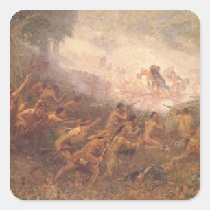 Sticker Carré Le tir du général Braddock
