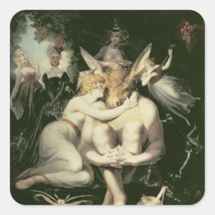 Sticker Carré Le Titania se réveille, entouré par le préposé