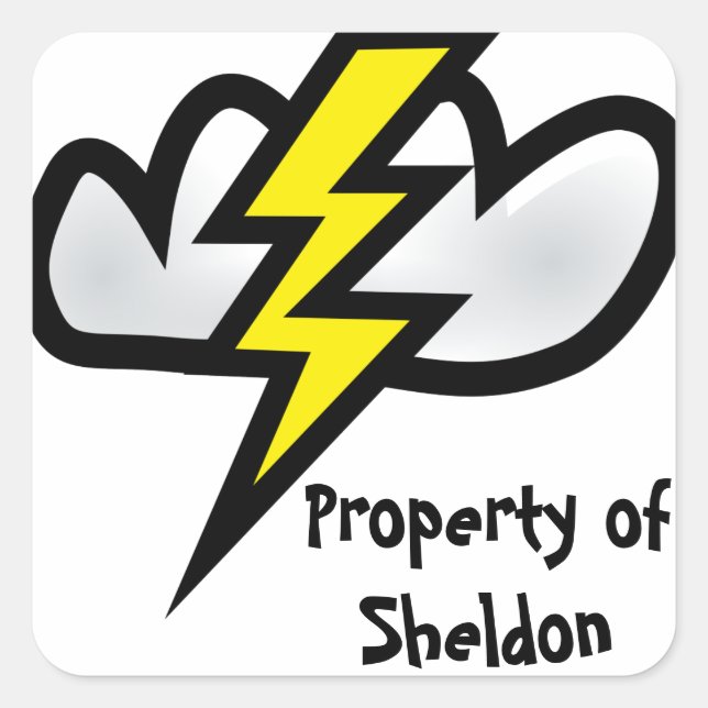 Sticker Carré Le tonnerre du Thor (Devant)