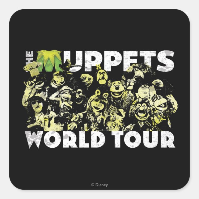 Sticker Carré Le Tour du Monde des Muppets (Devant)