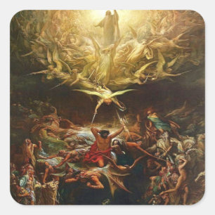 Sticker Carré Le Triomphe de Christianity By Gustave
