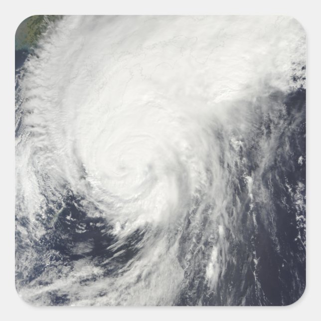 Sticker Carré Le typhon Melor approche du Japon (Devant)