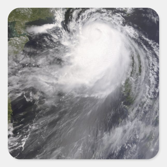 Sticker Carré Le typhon Nuri approche de la Chine (Devant)