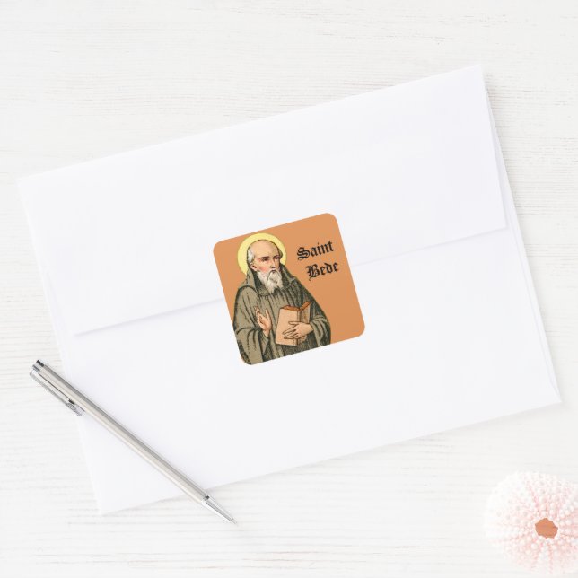 Sticker Carré Le Vénérable Bede en tant que prédicateur (P 008) (Enveloppe)