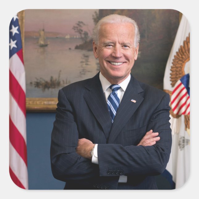 Sticker Carré Le vice-président Joe Biden de la présidence Obama (Devant)