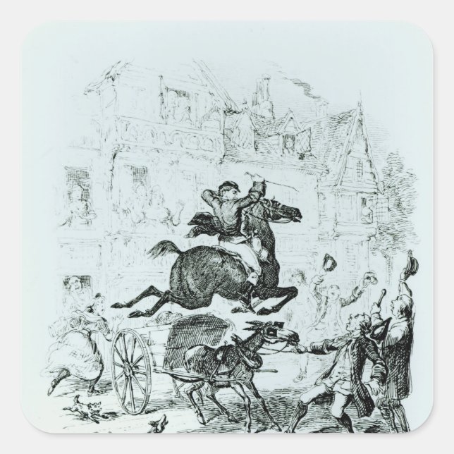 Sticker Carré Le vol de Turpin par Edmonton (Devant)