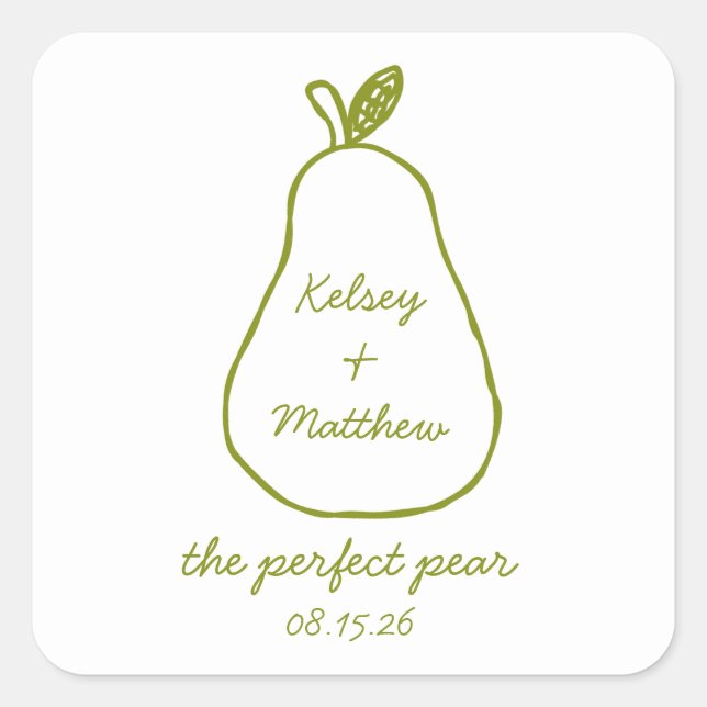 Sticker Carré Le Wedding shower Whimsical Chic (Devant)