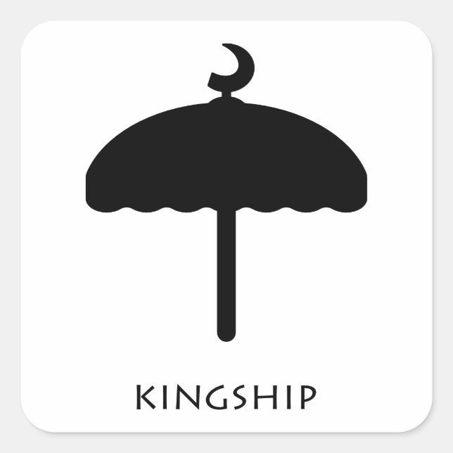 Sticker Carré Leadership ( Ohene Kyinie ) Symbole Adinkra Sticke (Devant)