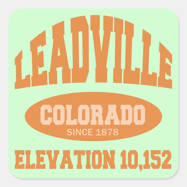 Sticker Carré Leadville, Colorado (Devant)