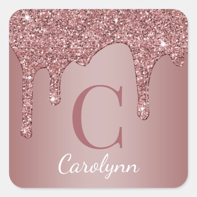Sticker Carré Lecteurs de Parties scintillant rose brillant pour (Devant)