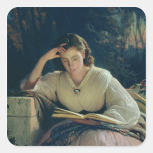 Sticker Carré Lecture, 1863