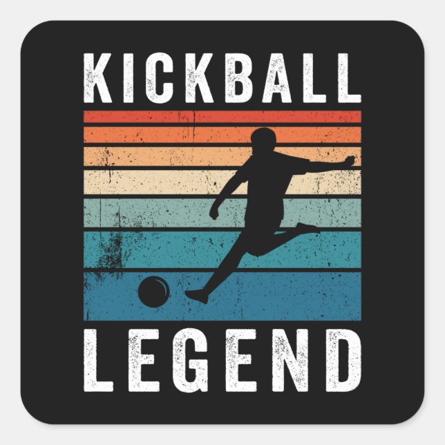 Sticker Carré Légende du Kickball (Devant)