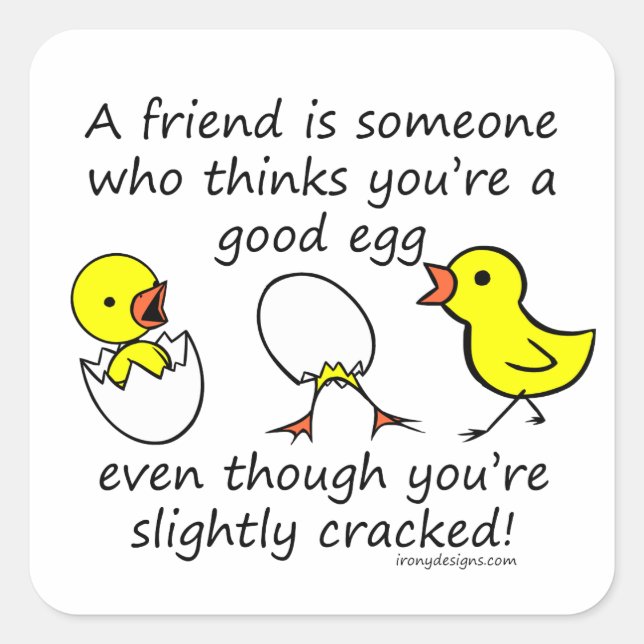 Sticker Carré Légèrement craqué Ami Ami (Devant)