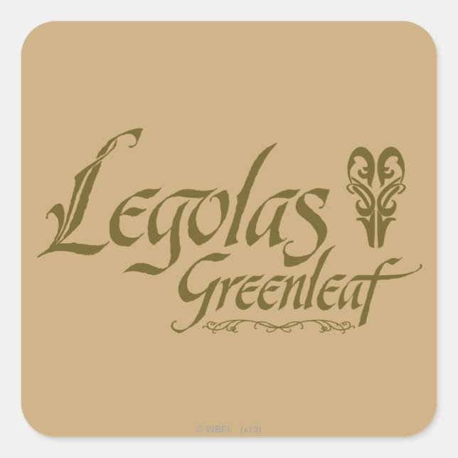 Sticker Carré LEGOLAS GREENLEAF™ Nom (Devant)