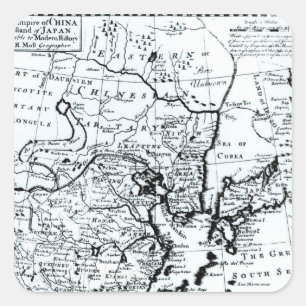 Sticker Carré L'empire de la Chine et de l'île du Japon