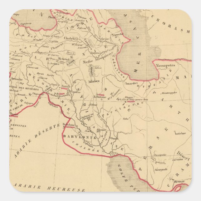 Sticker Carré L'Empire des Perses (Devant)