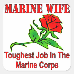 Sticker Carré L'Employée La Plus Touche Des Marines De L'USMC