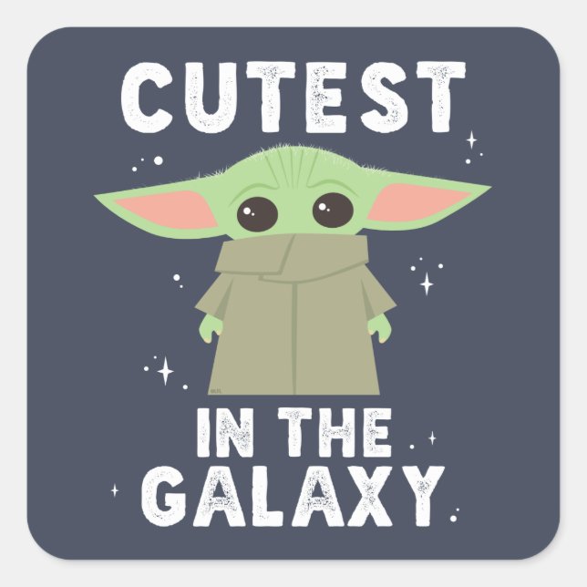 Sticker Carré L'enfant | Cutest dans la Galaxie (Devant)