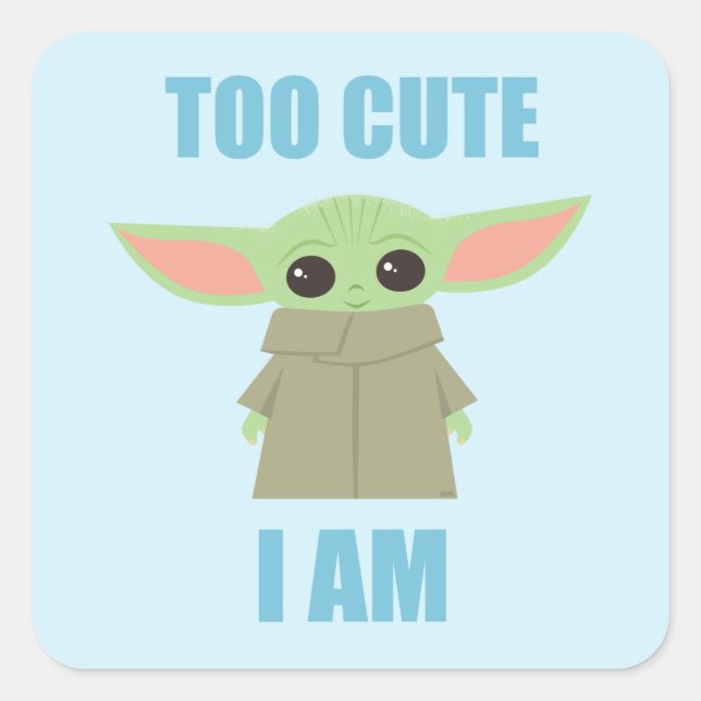 Sticker Carré L'Enfant - Trop Mignonne Je Suis (Devant)