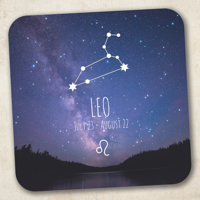 Sticker Carré Leo | Constellation Zodiaque personnalisée (Créateur téléchargé)