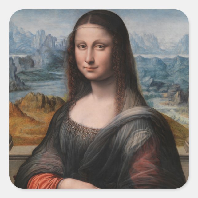 Sticker Carré Leonardo da Vinci | Mona Lisa (Devant)