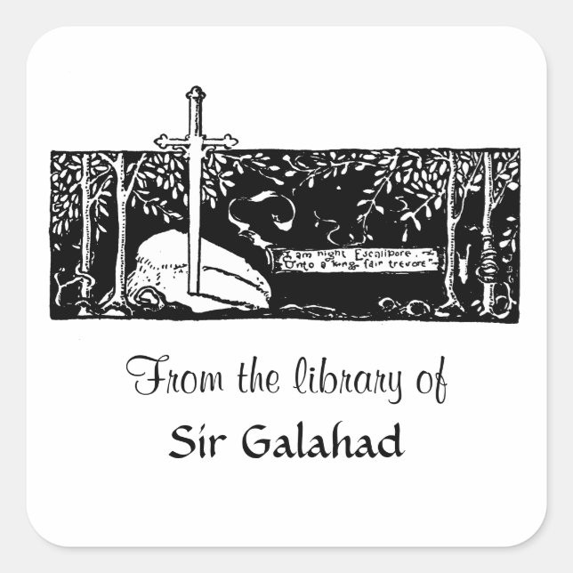 Sticker Carré L'Épée Dans La Pierre (Devant)