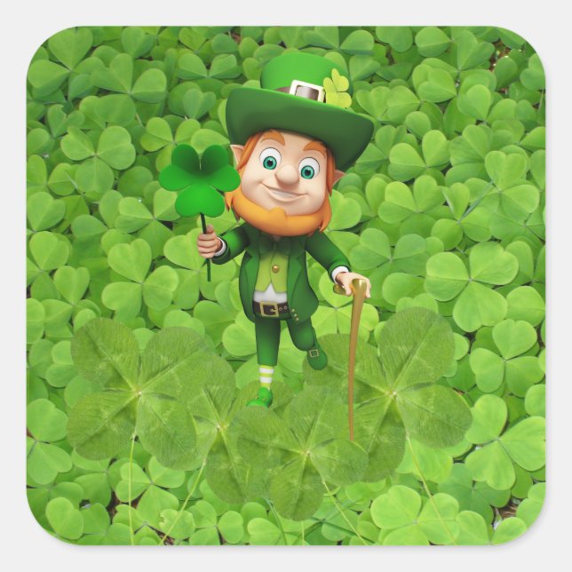 Sticker Carré Leprechaun (Devant)