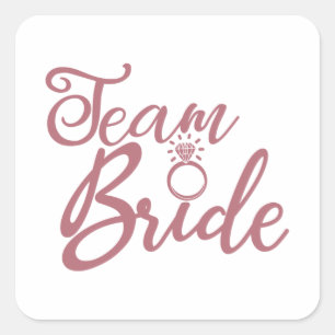 Sticker Carré L'équipe de la mariée - Enterrement de vie de jeun