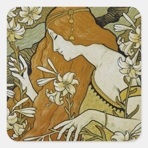 Sticker Carré L'Ermitage Art Nouveau