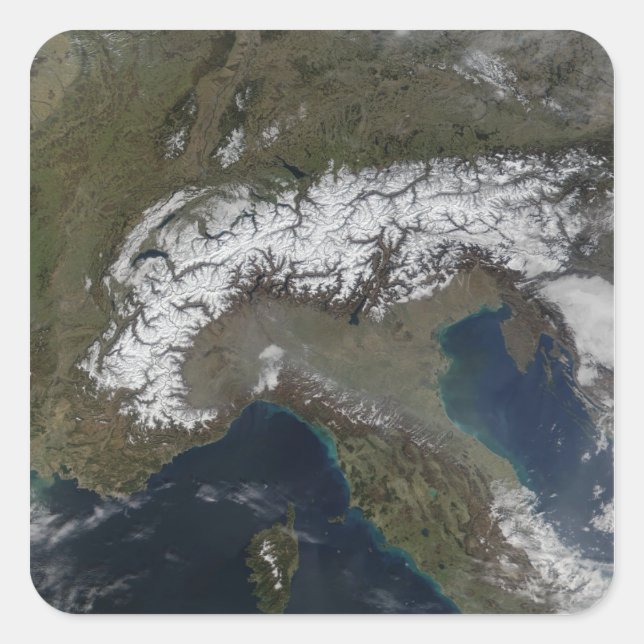 Sticker Carré Les Alpes 3 (Devant)