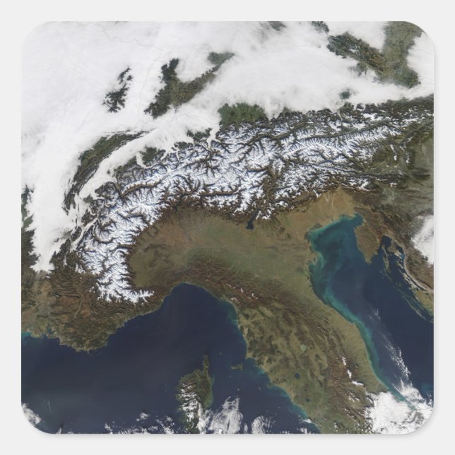 Sticker Carré Les Alpes 4 (Devant)