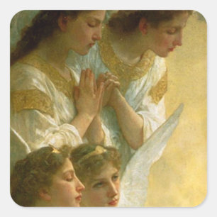 Sticker Carré Les anges de Bouguereau