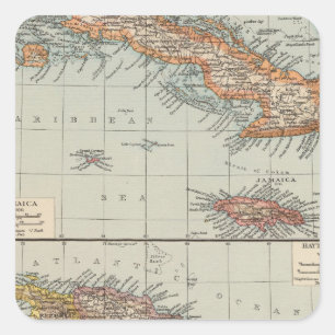 Sticker Carré Les Antilles