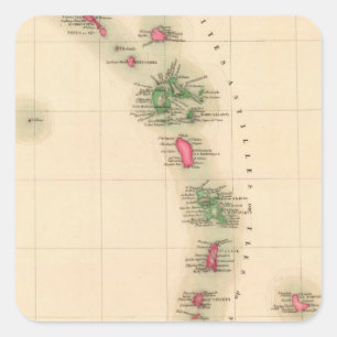 Sticker Carré Les Antilles 75