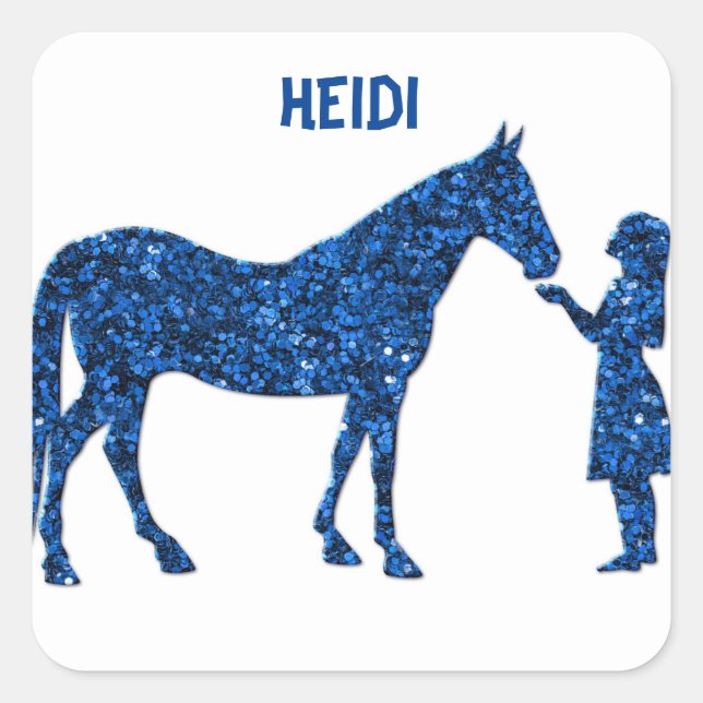 STICKER CARRÉ LES BÂTIMENTS DE CHEVAL ET DE FILLE SONT PERSONNAL (Devant)