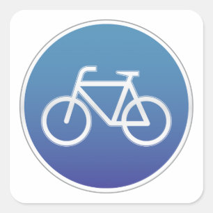 Sticker Carré Les bicyclettes ont permis le panneau routier