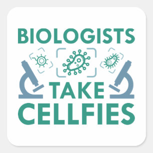 Sticker Carré Les biologistes prennent des cellules