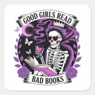 Sticker Carré Les Bonnes Filles Lisent Les Mauvais Livres