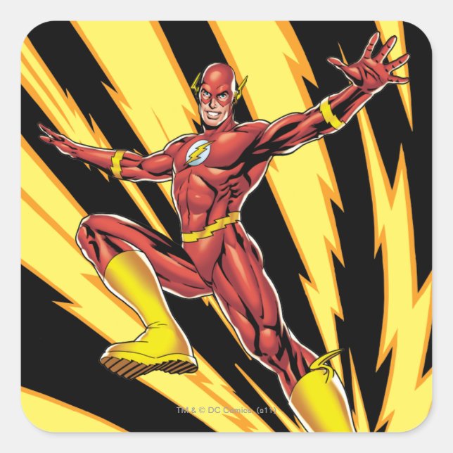 Sticker Carré Les boulons Flash Lightning (Devant)
