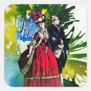 Sticker Carré Les Bourbons français par Michael Moffa