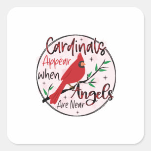 Sticker Carré Les Cardinaux Cadeaux De Noël Apparaissent Quand L